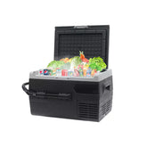 SMAD 12V/24V 50L Car Fridge Freezer – Compact, Quiet Compressor, Energy Efficient, for RV, Truck, Camping – Black
